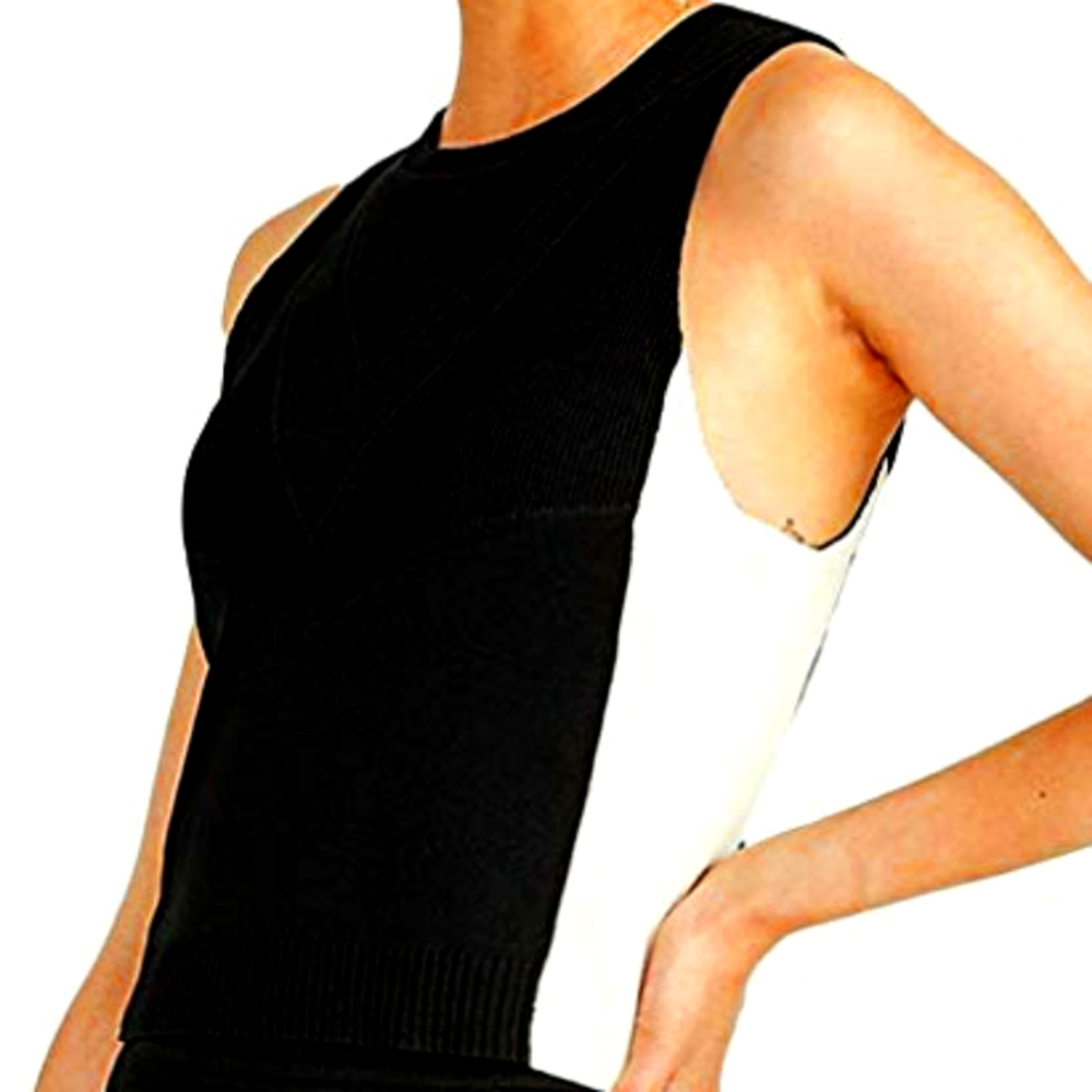 Rachel Rachel Roy Womens Odette Ribbed Sleeveless Blouse Black M